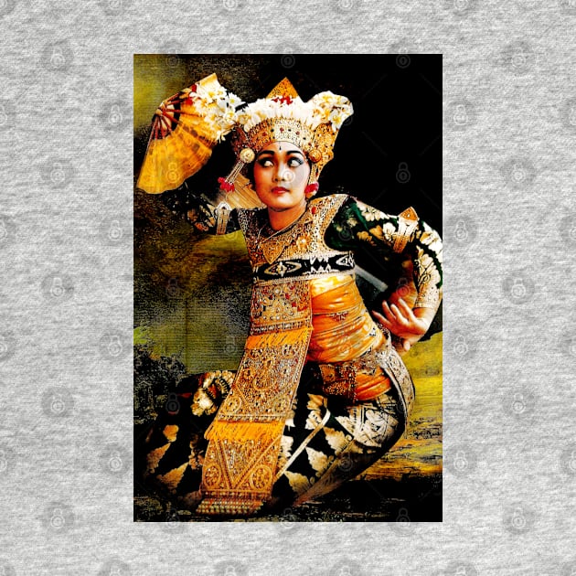 Balinese Traditional Dancer Bali Indonesia Barong Painting by seruniartworks